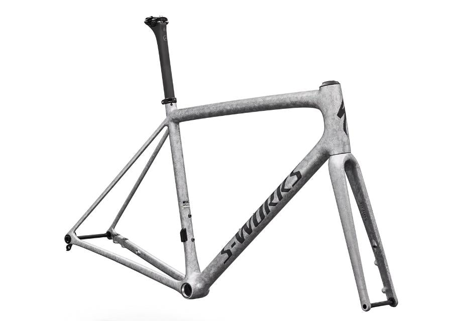 S-Works Aethos 2 Frameset - Gloss Silver Blurred Impasto-The Cycling Fix
