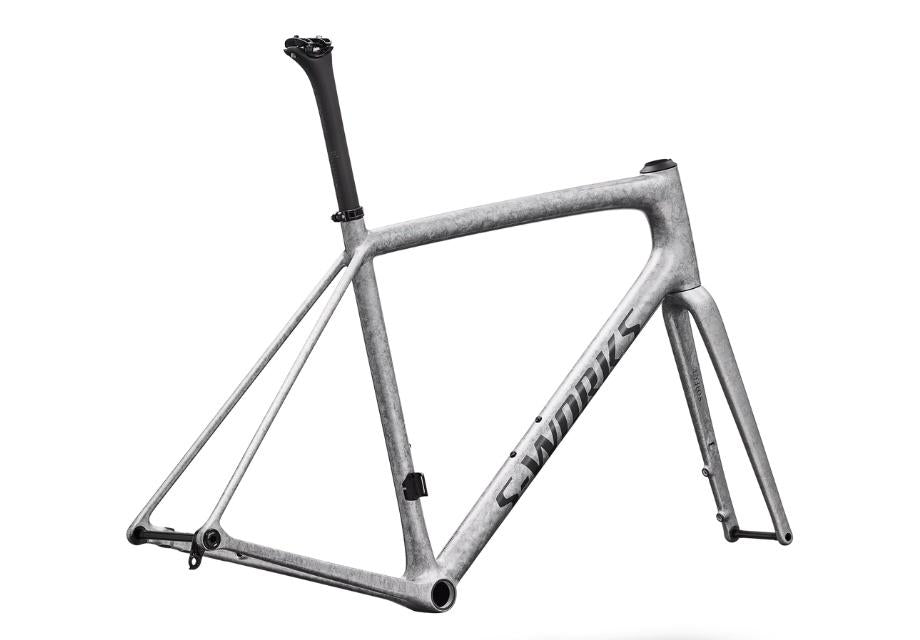 S-Works Aethos 2 Frameset - Gloss Silver Blurred Impasto-The Cycling Fix