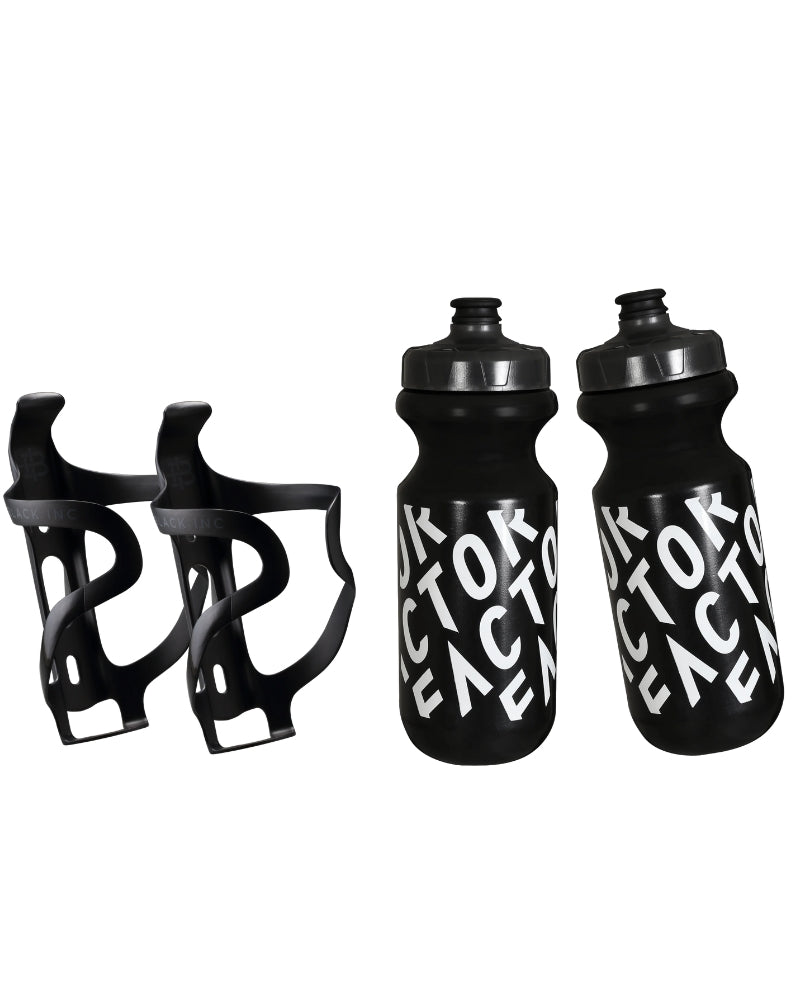 Factor Water Bottles & Black Inc Aero Cages Set-The Cycling Fix
