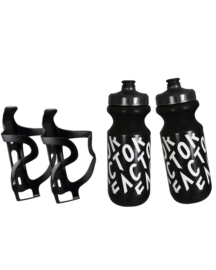 Factor Water Bottles & Black Inc Aero Cages Set-The Cycling Fix