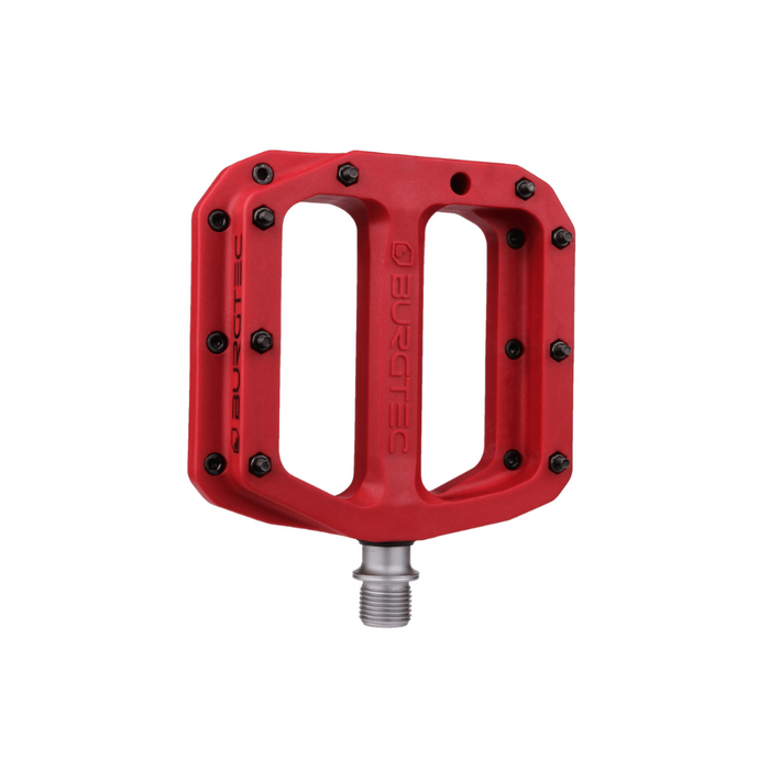 Burgtec MK4 Composite Flat Pedals - Race Red-The Cycling Fix