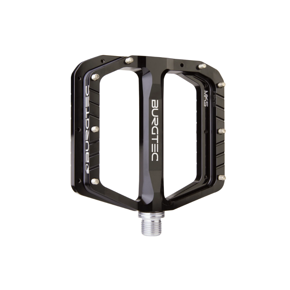 Burgtec Penthouse MK5 Steel Flat Pedals - Black-The Cycling Fix