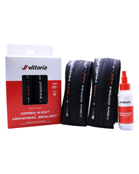 Vittoria Corsa N.EXT Tubeless Ready 28mm Twin Pack w 80ml Sealant-The Cycling Fix