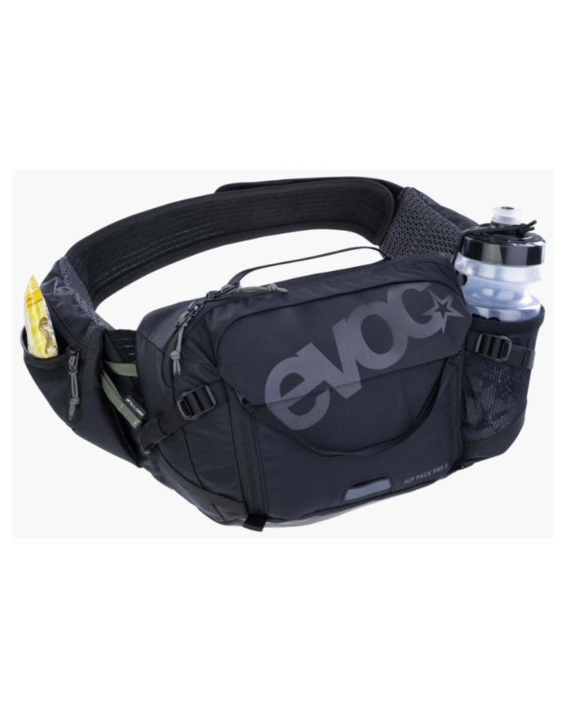 EVOC Hip Pack Pro 3L + 1.5L Bladder - Black-The Cycling Fix