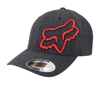 FOX Clouded Flexfit 2.0 Hat - Black/Red-The Cycling Fix