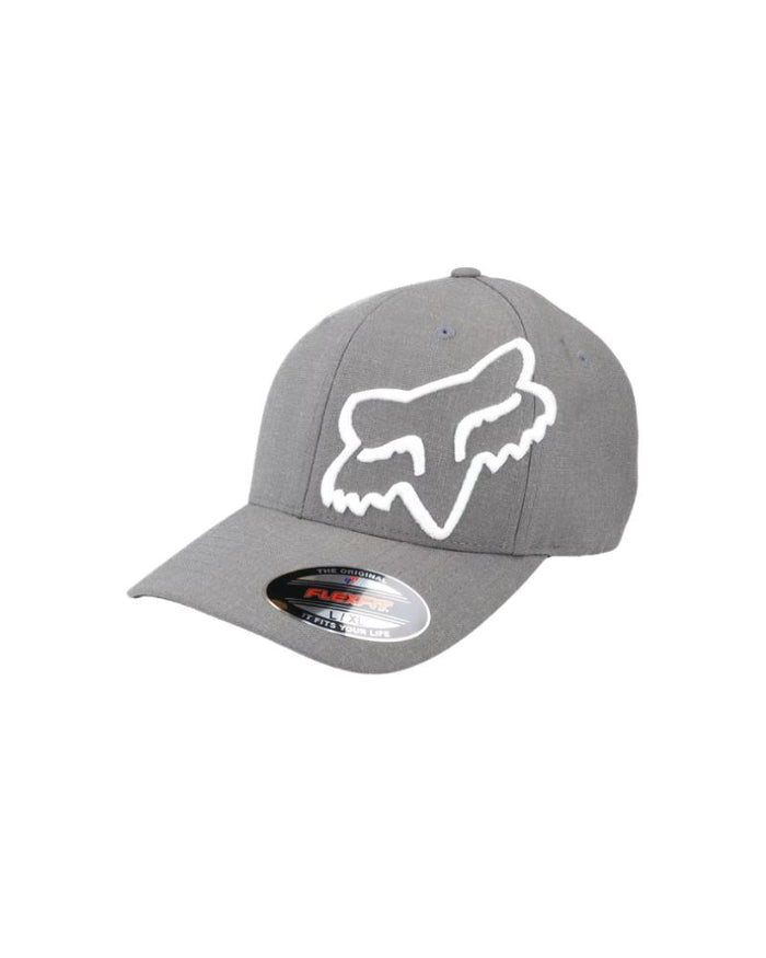 FOX Clouded Flexfit 2.0 Hat - Grey/White-The Cycling Fix