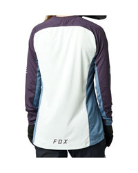 FOX Womens Defend Long Sleeve Jersey - Cool Grey-The Cycling Fix
