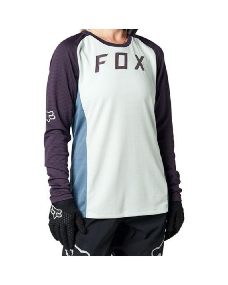FOX Womens Defend Long Sleeve Jersey - Cool Grey-The Cycling Fix