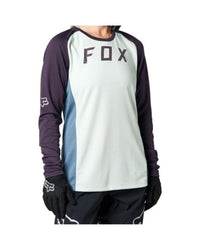 FOX Womens Defend Long Sleeve Jersey - Cool Grey-The Cycling Fix