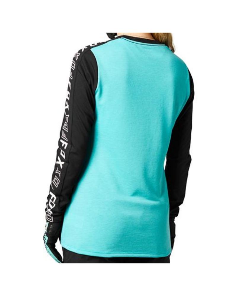 FOX Womens Ranger DriRelease Long Sleeve Jersey - Teal-The Cycling Fix