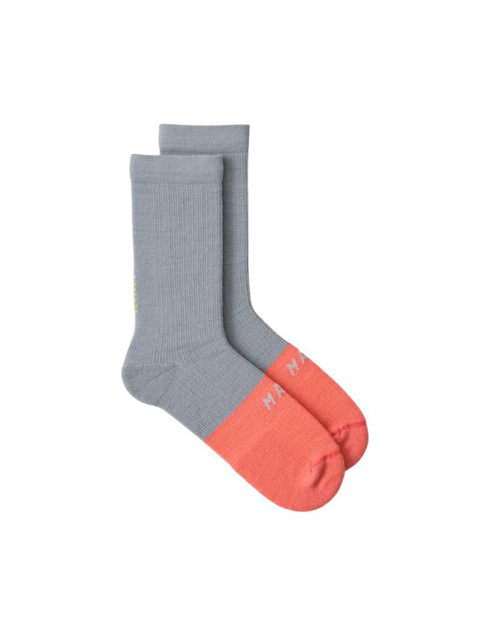 MAAP Division Merino Sock - Alloy / Tangelo-The Cycling Fix