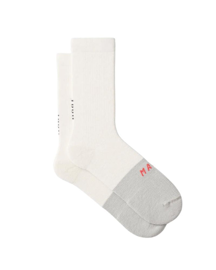 MAAP Division Merino Sock - White-The Cycling Fix