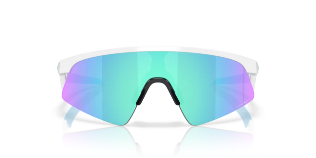 Oakley Resistor Sweep (Youth Fit) - Polished White - Prizm Sapphire-The Cycling Fix