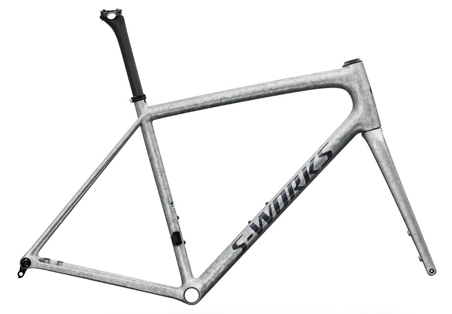 S-Works Aethos 2 Frameset - Gloss Silver Blurred Impasto-The Cycling Fix