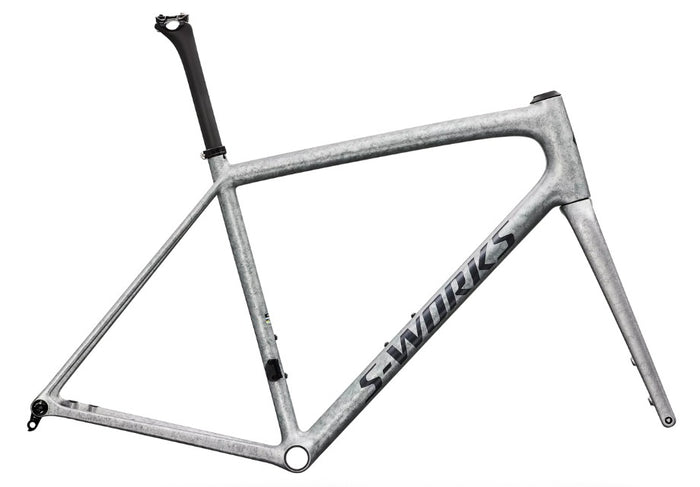 S-Works Aethos 2 Frameset - Gloss Silver Blurred Impasto-The Cycling Fix