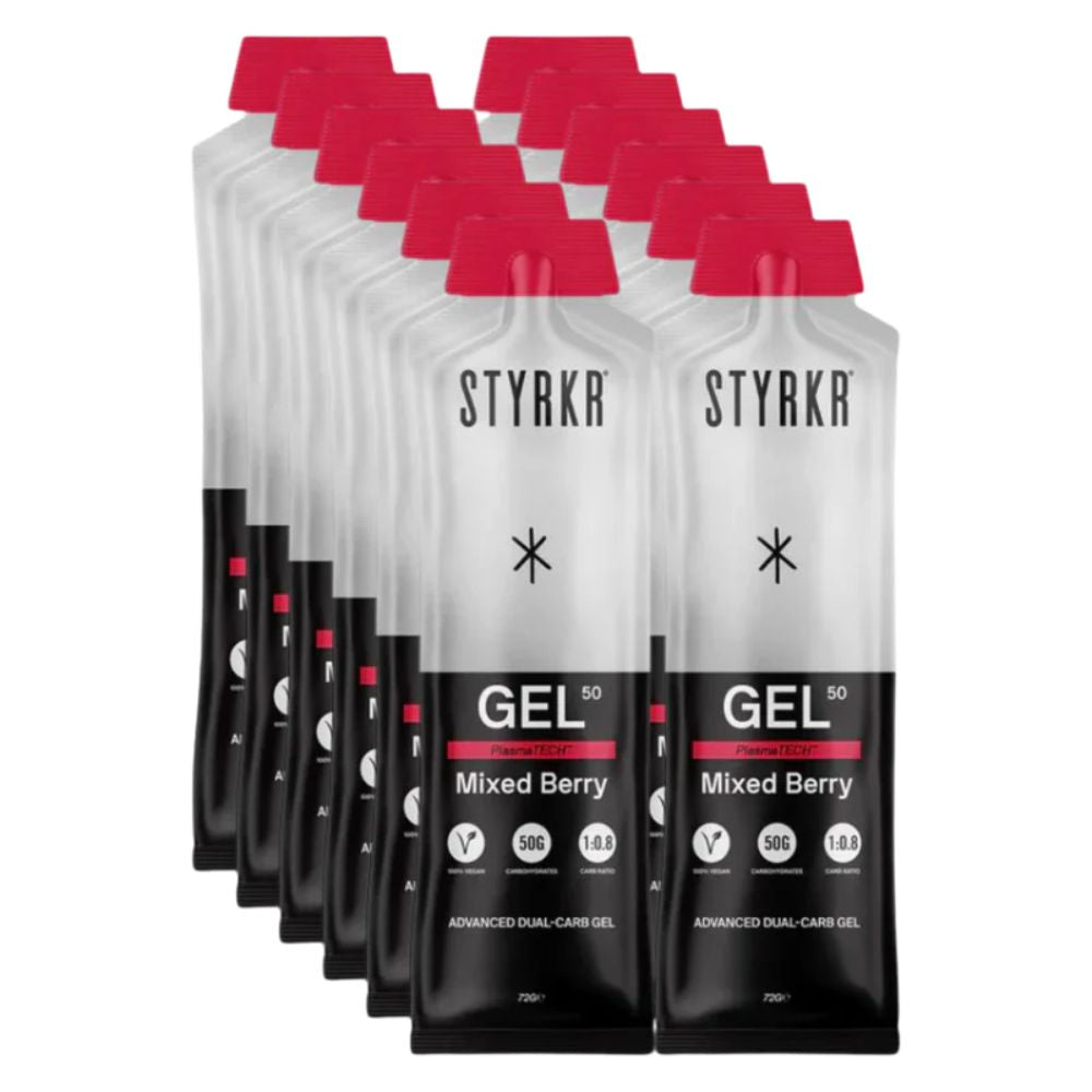 STYRKR GEL50 - Dual-Carb Energy Gel Mixed Berry x 12 Box-The Cycling Fix
