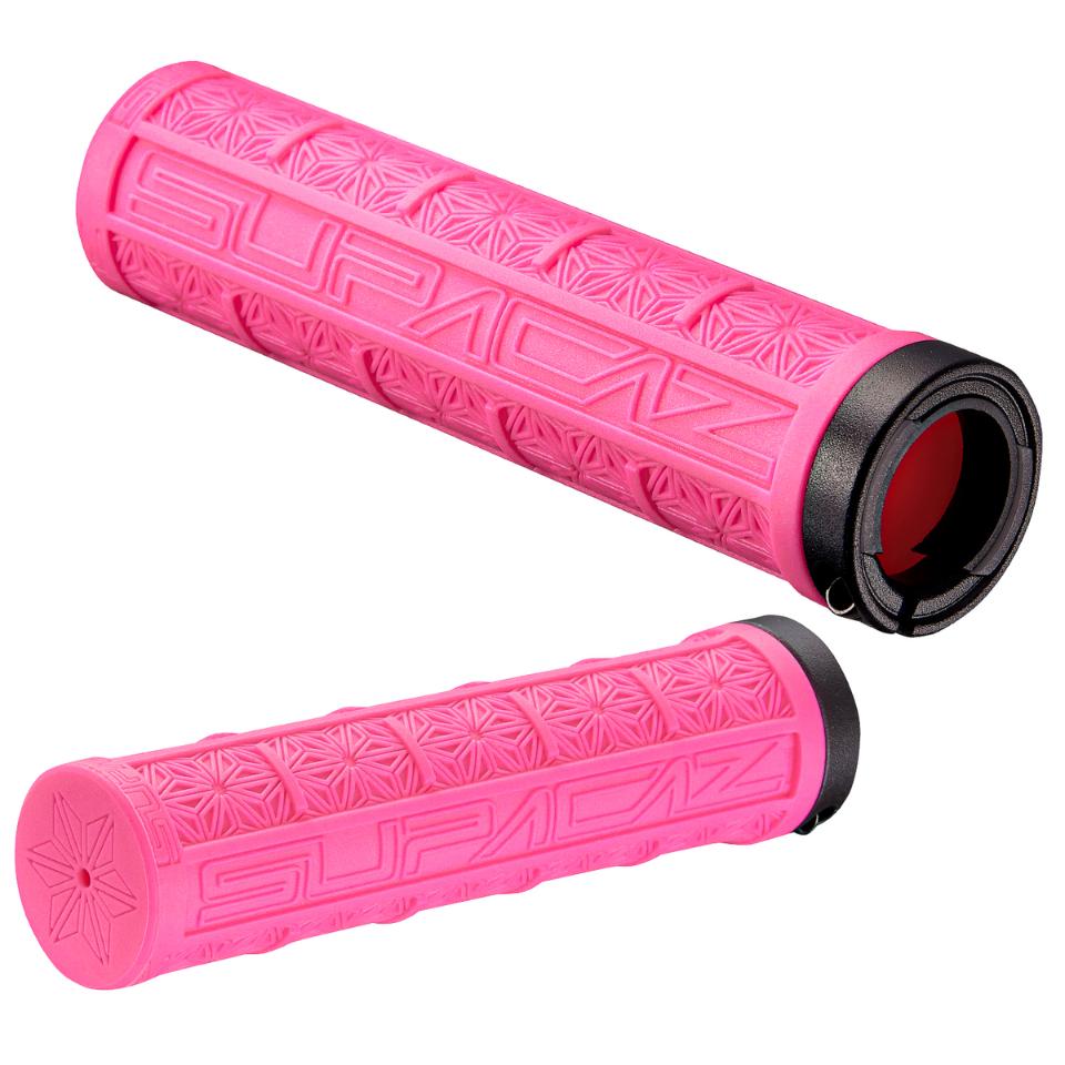 Supacaz Bar Grips Grizip - Neon Pink-The Cycling Fix