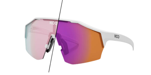 Koo Alibi - White Matt - Fuchsia Photochromic-The Cycling Fix