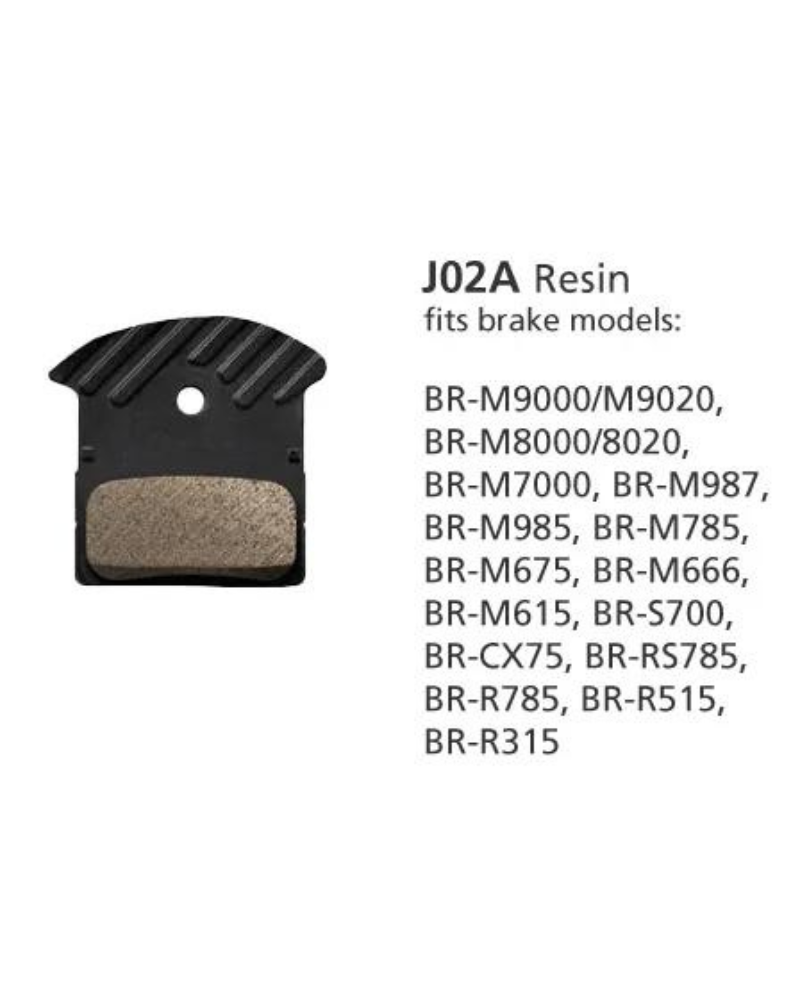 BR-M9000 Disc Brake Pad & Spring - J02A Resin-The Cycling Fix