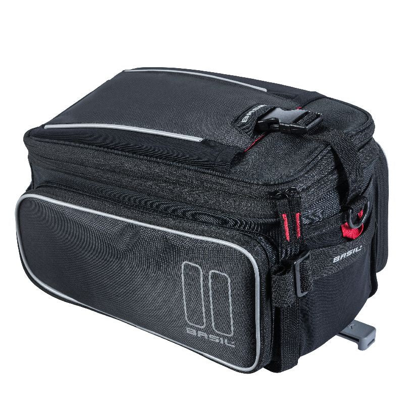 Basil Sport Design Trunkbag - 7-15L - Black with MIK Base-The Cycling Fix
