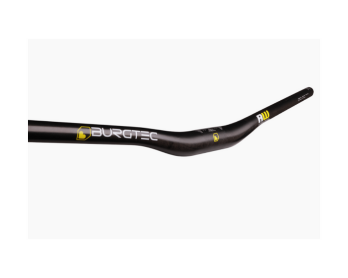 Burgtec Ride Wide UD Carbon Enduro Bar - Dia 35mm - 800mm x 20mm Rise - Black-The Cycling Fix