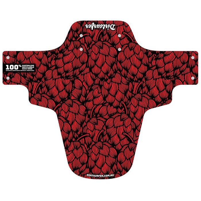 Dirtsurfer MTB Mudguard - Hops Red-The Cycling Fix
