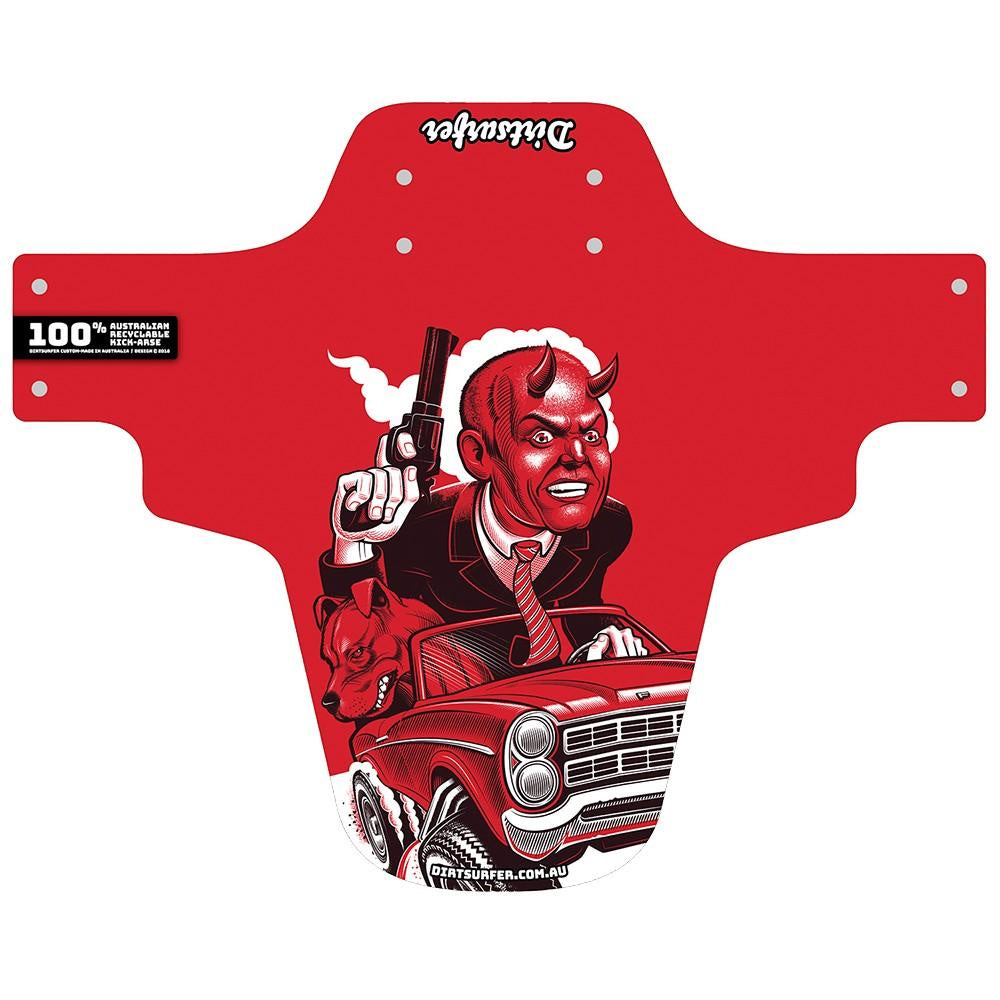 Dirtsurfer MTB Mudguard - Road Rage Red-The Cycling Fix