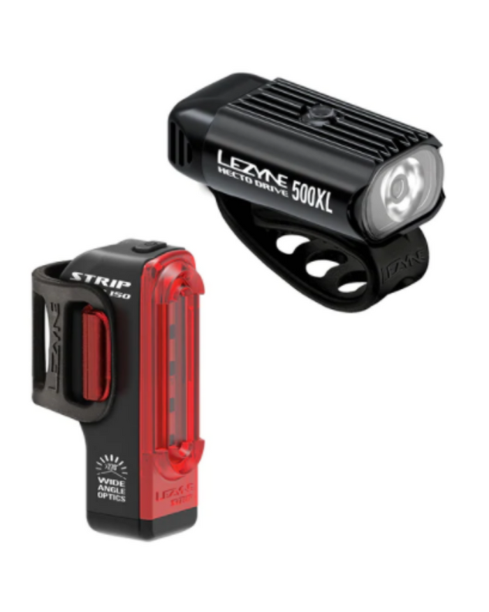 Lezyne Hecto Drive 500 XL Front / Strip Drive Rear Combo-The Cycling Fix