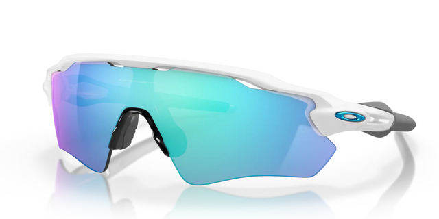 Oakley Radar EV Path - Polished White - Prizm Sapphire Lenz-The Cycling Fix