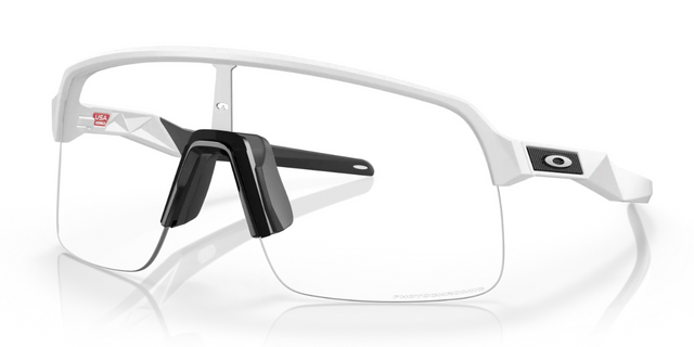 Oakley Sutro Lite - Matte White - Clear Photochromic Lens-The Cycling Fix