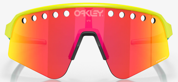 Oakley Sutro Lite Sweep Vented - Tennis Ball Yellow - Prizm Ruby Lens-The Cycling Fix