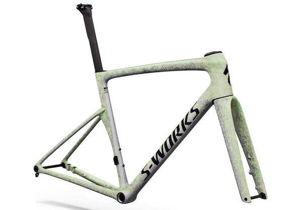 S-Works Tarmac SL9 Frameset - Gloss Powder Lime with Amethyst Frost and Marine