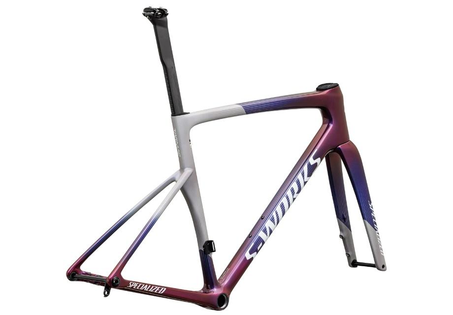S-Works Tarmac SL9 Frameset -Gloss Dove Grey and Red to Blue Pearl Fade