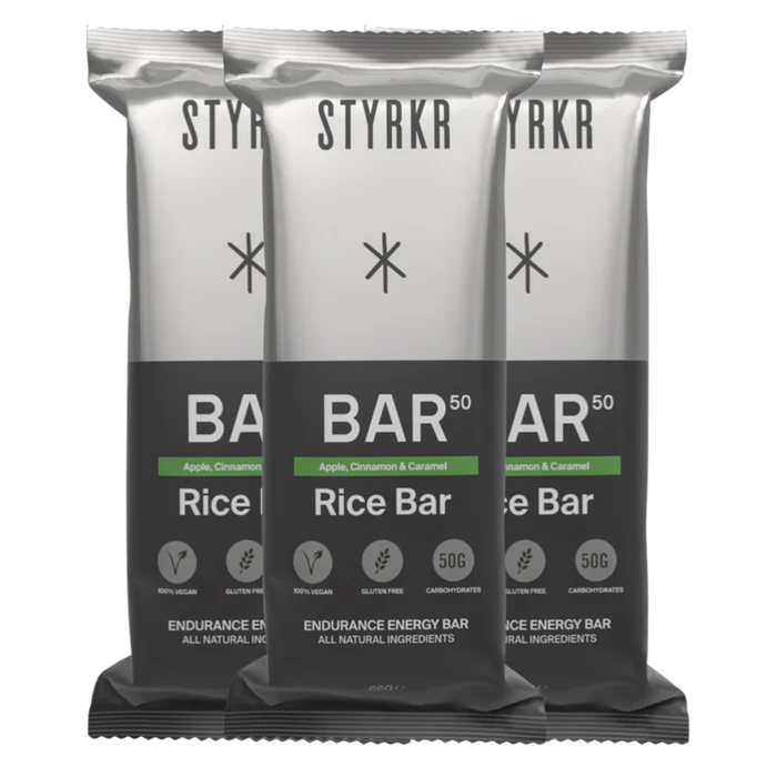 STYRKR 3-Pack Bar50 - Apple Cinnamon Caramel Sultana Energy Bar
