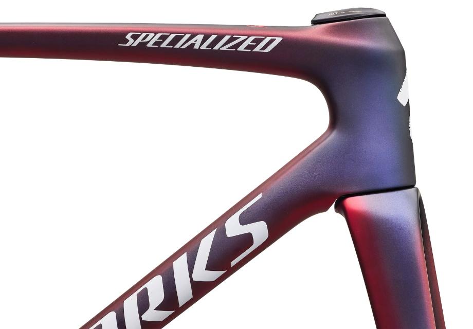 2027 S-Works Tarmac SL9 Frameset - FDJ United - SUEZ - Satin Red Tint and Blue Pearl