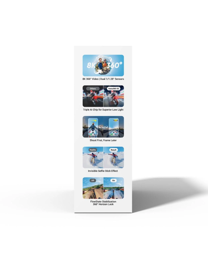 Insta360 X5 8K 360 Camera Essentials Bundle-The Cycling Fix
