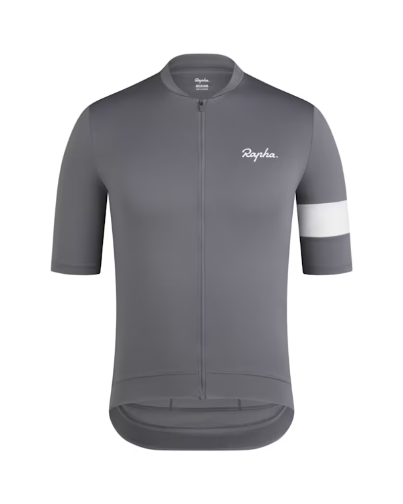 Rapha Men's Core Jersey - Grey / White-The Cycling Fix
