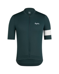 Rapha Men's Core Lightweight Jersey - Forest Green / White-The Cycling Fix