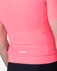 Rapha Men's Core Lightweight Jersey - High-Vis Pink / White-The Cycling Fix