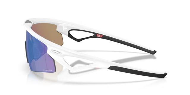 Oakley Sphaera Strike - Matte White - Prizm Sapphire-The Cycling Fix
