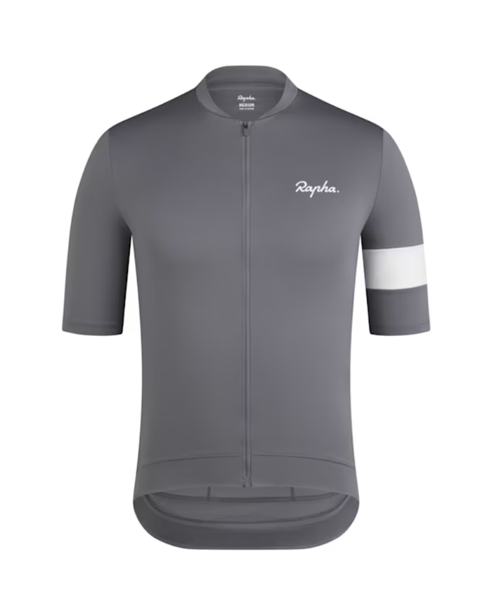 Rapha Men's Core Jersey - Grey / White-The Cycling Fix
