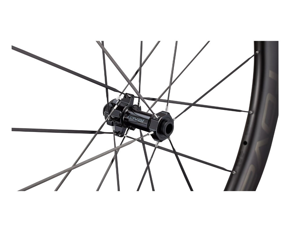 Roval Rapide CLX III Tubeless - Front - Satin Carbon / Gloss Black-The Cycling Fix