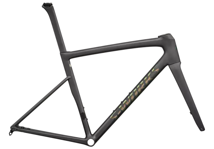 S-Works Tarmac SL8 Frameset - Satin Carbon RTP / Silver To Green Pearl