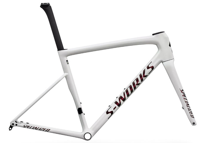 2026 Specialized Tarmac SL8 Frameset - Gloss Metallic White Silver-The Cycling Fix