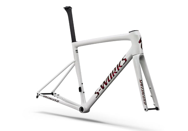 2026 Specialized Tarmac SL8 Frameset - Gloss Metallic White Silver-The Cycling Fix
