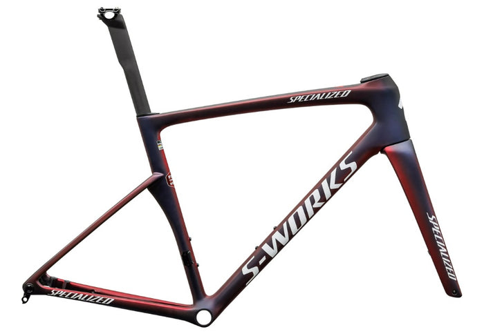 2027 S-Works Tarmac SL9 Frameset - FDJ United - SUEZ - Satin Red Tint and Blue Pearl