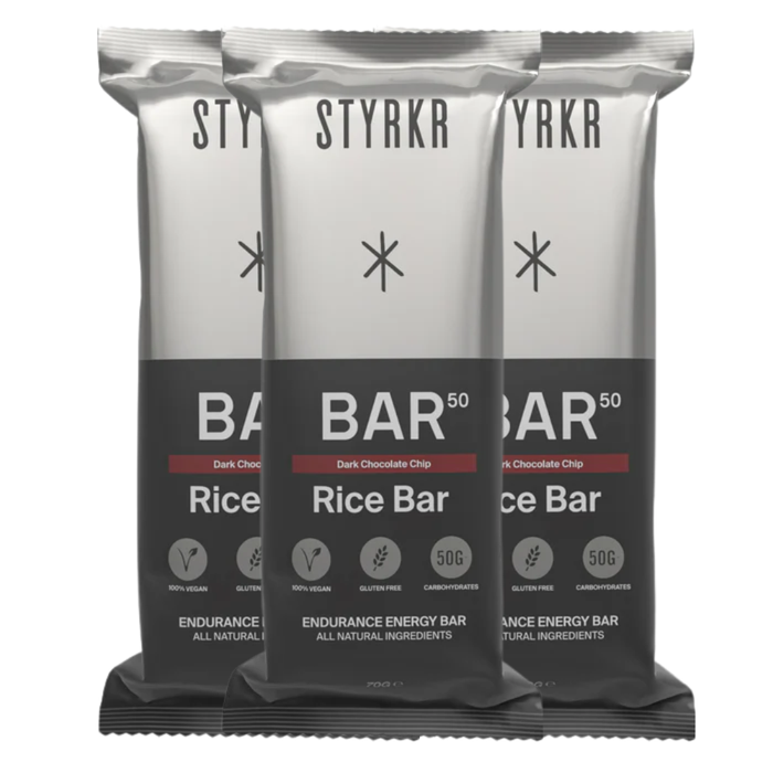 STYRKR 3-Pack Bar50 - Dark Chocolate Chip Energy Bar-The Cycling Fix