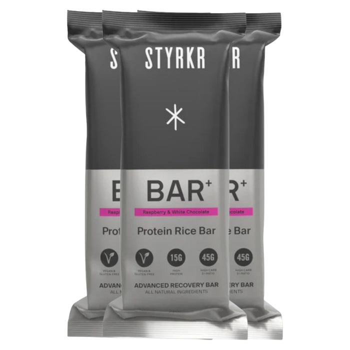 STYRKR 3-Pack Bar50 - Raspberry and White Chocolate Protein Rice Bar-The Cycling Fix