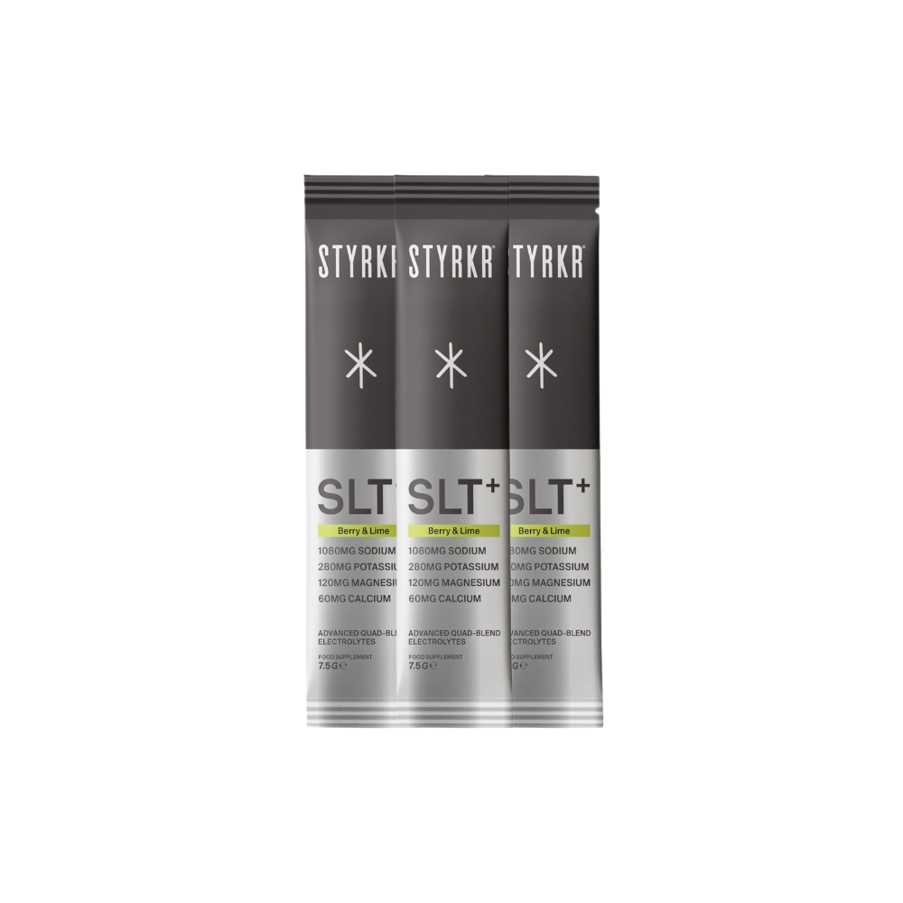 Styrkr 3-Pack SLT+ Berry Lime High Strength Electrolyte Sachet-The Cycling Fix