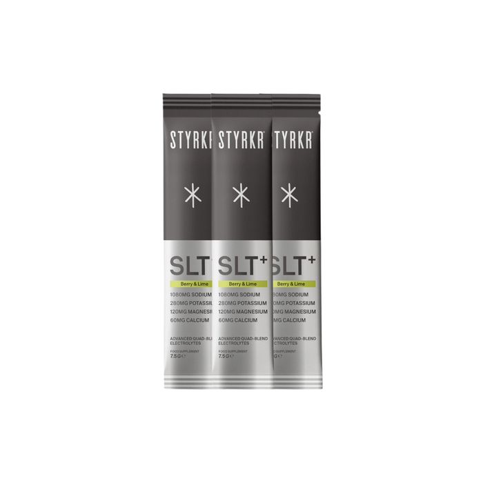 Styrkr 3-Pack SLT+ Berry Lime High Strength Electrolyte Sachet-The Cycling Fix